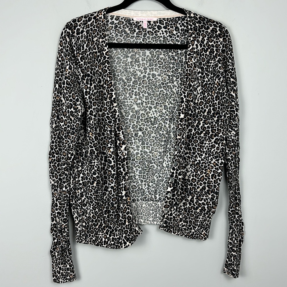 Victoria's Secret Leopard Print V-neck Cardigan SIZE XL